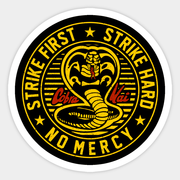 cobra kai vintage Sticker by night sometime